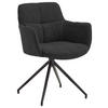 ARMLEHNSTUHL  in Webstoff  - Anthrazit/Schwarz, Design, Textil/Metall (58/81/62cm) - Valdera