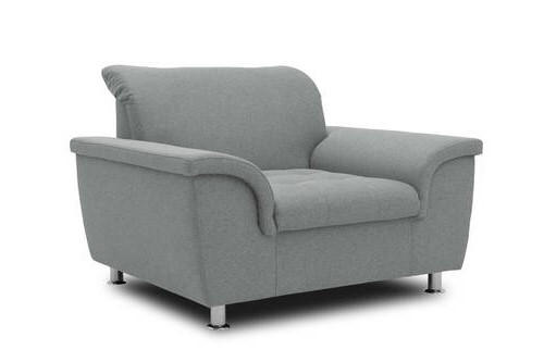 SESSEL Webstoff Grau    - Chromfarben/Grau, KONVENTIONELL, Textil/Metall (120/81/97cm) - MID.YOU