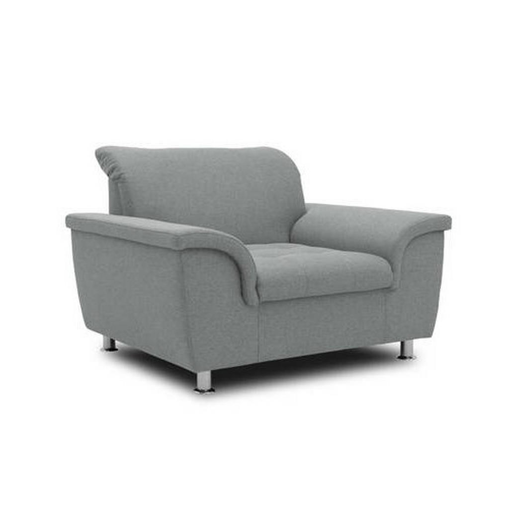 Polstersessel Mit Armlehnen Franzi Webstoff Grau