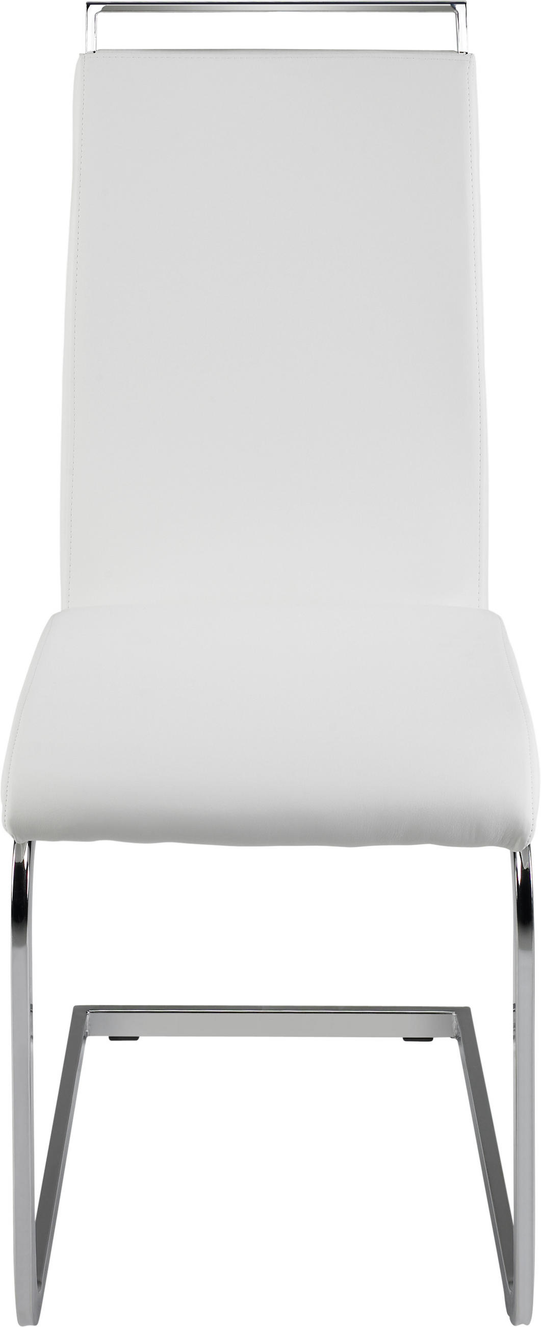 STOLICA  bijela, boje kroma  metal, tekstil      - bijela/boje kroma, Design, metal/tekstil (43/98/56cm) - Carryhome