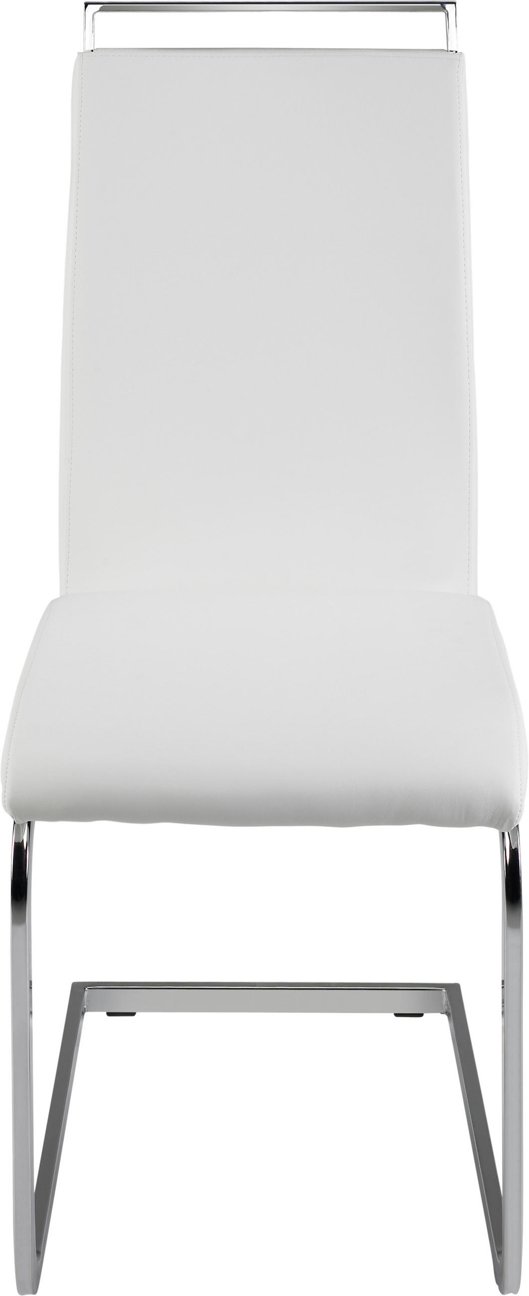 STOLICA  bijela, boje kroma  metal, tekstil      - bijela/boje kroma, Design, metal/tekstil (43/98/56cm) - Carryhome