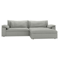 ECKSOFA  Chenille Greige  - Greige/Schwarz, Modern, Kunststoff/Textil (306/198cm) - Carryhome