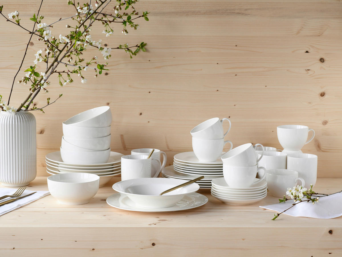 KOMBISERVICE Fleur Royal 42-teilig  - Weiß, Basics, Keramik - Creatable