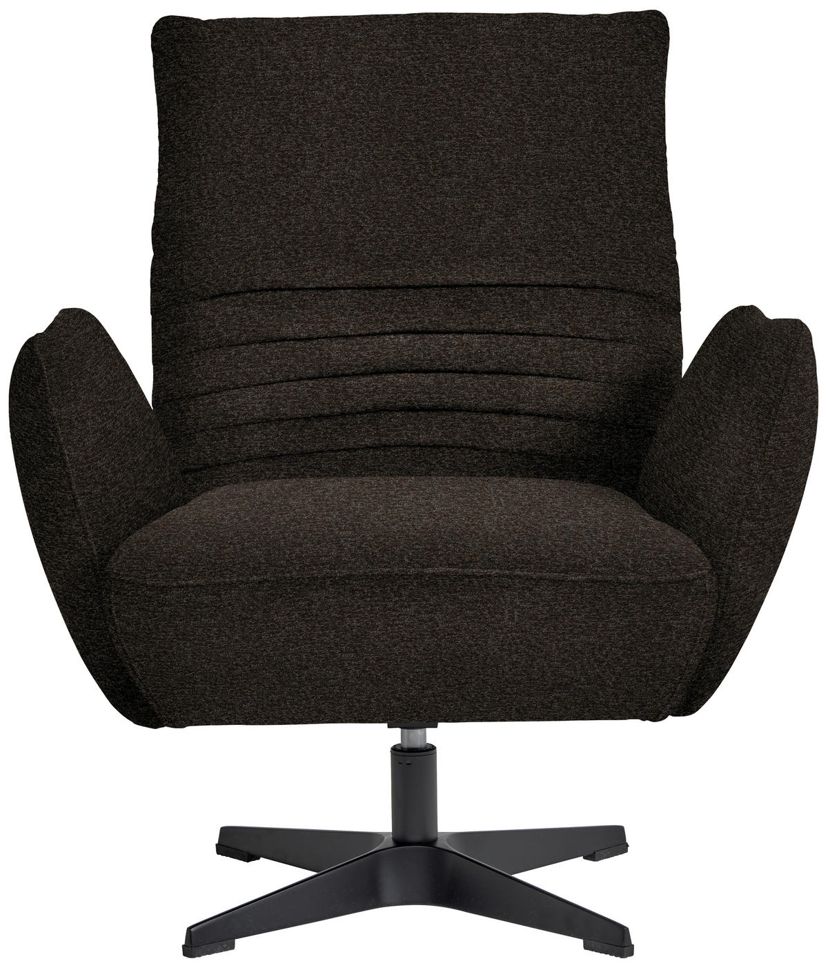 SESSEL in Bouclé Dunkelbraun  - Dunkelbraun/Schwarz, Design, Textil/Metall (60/94/86cm) - Dieter Knoll