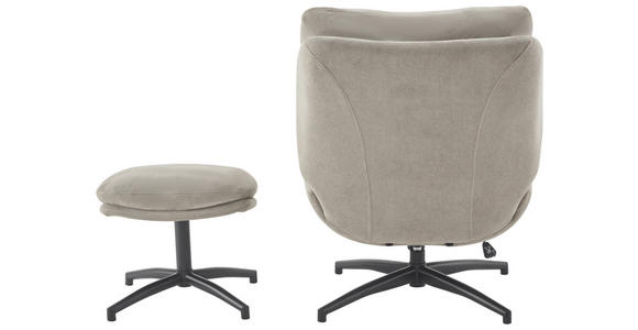 RELAXSESSELSET in Metall, Textil Schwarz, Taupe  - Taupe/Schwarz, Design, Textil/Metall (75/97/88cm) - Carryhome