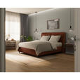 BOXSPRINGBETT 200/200 cm  in Rostfarben  - Rostfarben/Alufarben, KONVENTIONELL, Textil/Metall (200/200cm) - Dieter Knoll