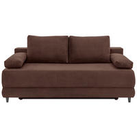 SCHLAFSOFA  mit Liegefunktion, Schlafen auf Sitzhöhe, Rücken echt Cord Braun  - Schwarz/Braun, KONVENTIONELL, Holz/Textil (196/96/103cm) - Carryhome