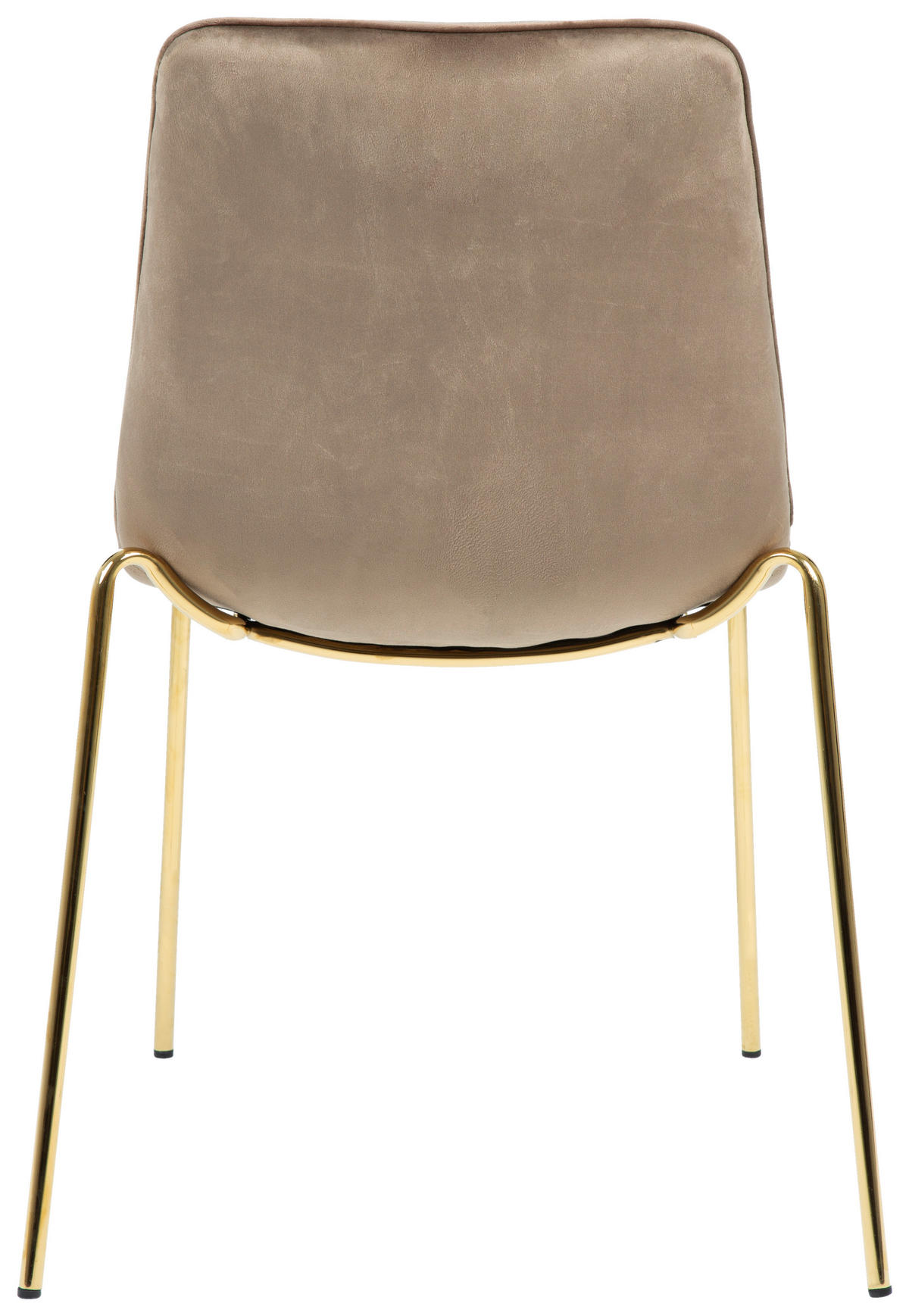 STUHL  in Eisen Samt  - Goldfarben/Braun, Lifestyle, Holz/Textil (57/83/60cm) - MID.YOU