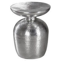 BEISTELLTISCH in Metall 36,5/36,5/46 cm  - Silberfarben, LIFESTYLE, Metall (36,5/36,5/46cm) - MID.YOU