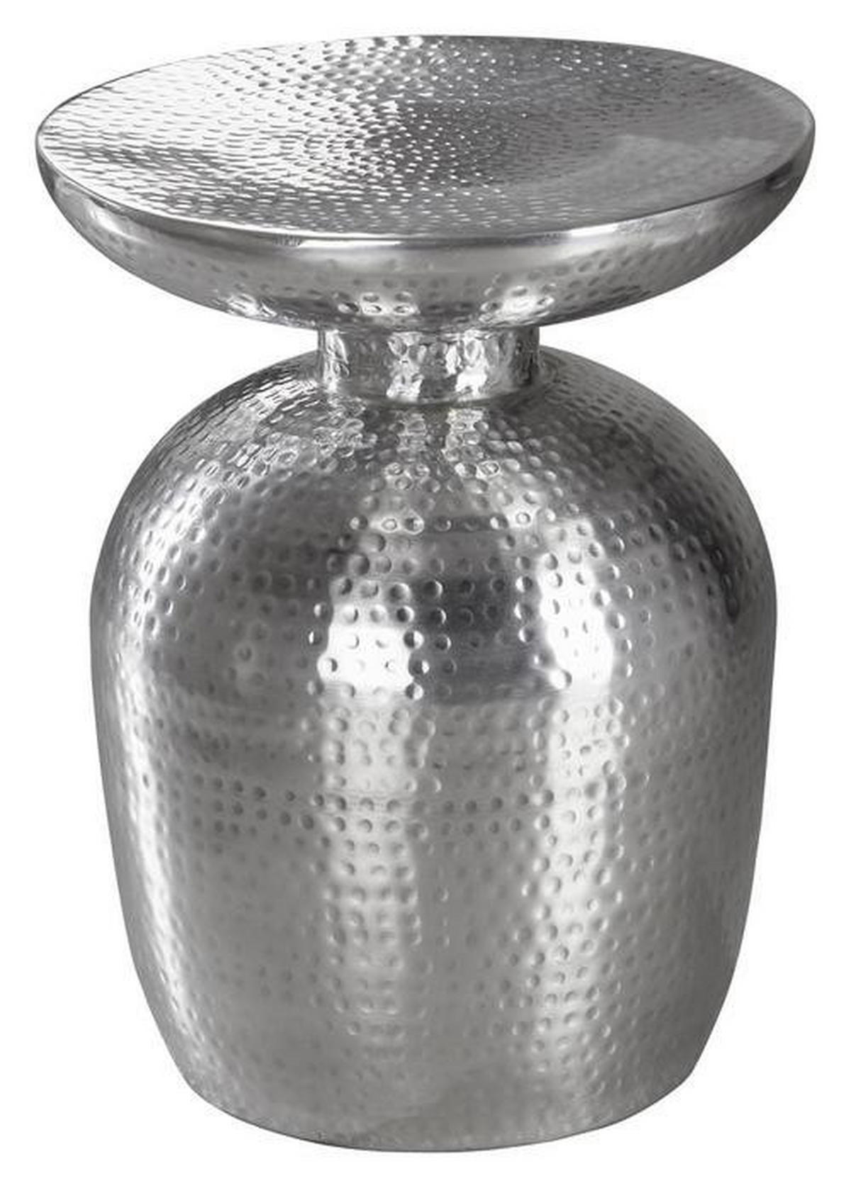 BEISTELLTISCH in Metall 36,5/36,5/46 cm  - Silberfarben, LIFESTYLE, Metall (36,5/36,5/46cm) - MID.YOU