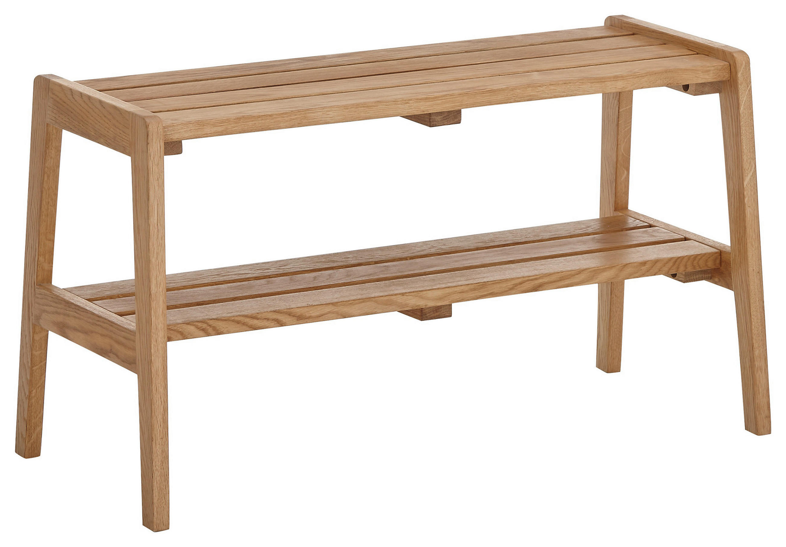 GARDEROBENBANK Eiche massiv Eichefarben  - Eichefarben, Basics, Holz (80/45/36cm)