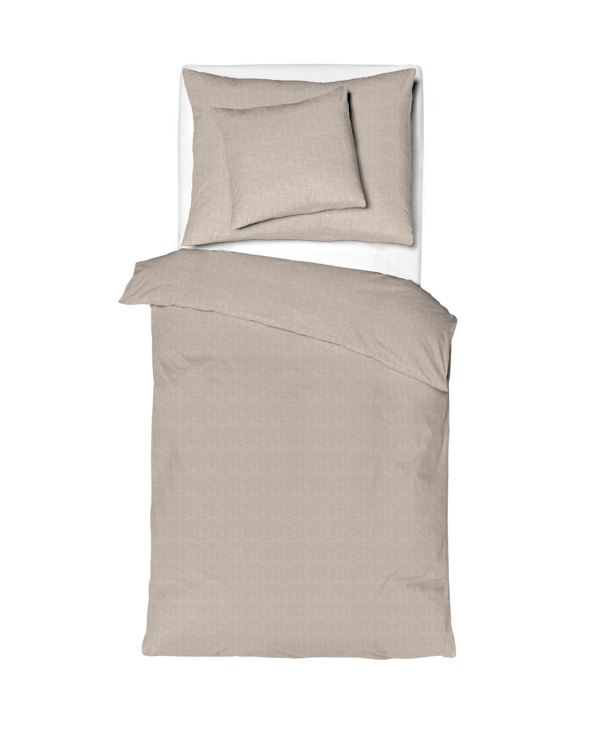 ÁGYNEMŰHUZAT-GARNITÚRA 140/200 cm  - világosbarna, Basics, textil (140/200cm)