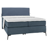 BOXSPRINGBETT 120/200 cm  in Blau, Dunkelblau  - Blau/Schwarz, Design, Textil/Metall (120/200cm) - Hom`in