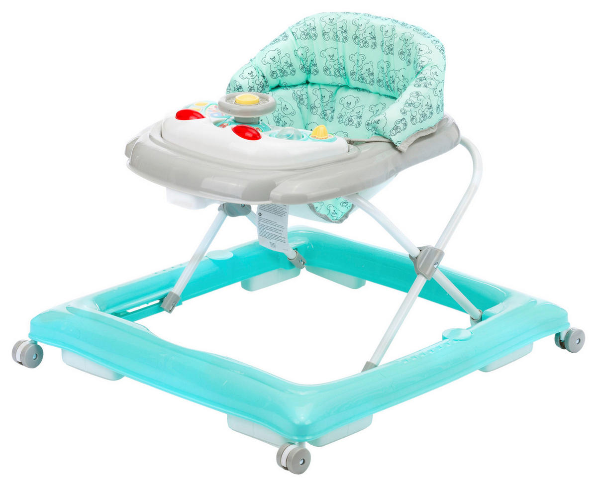 DUBAK - siva/tirkizna, Osnovno, metal/tekstil (65/62/60cm) - My Baby Lou