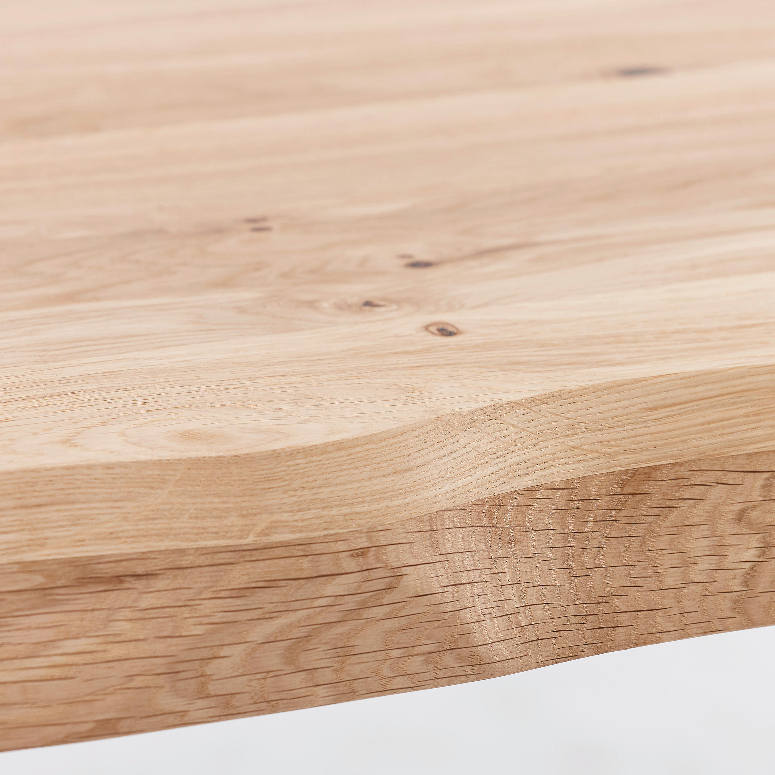 COUCHTISCH Wildeiche massiv 110/75/45 cm rechteckig Eichefarben  - Eichefarben/Schwarz, Natur, Holz/Metall (110/75/45cm) - Landscape