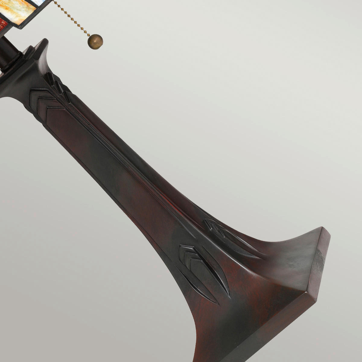 TISCHLEUCHTE 40,6/62,9 cm   - Dunkelbraun/Multicolor, KONVENTIONELL, Glas/Naturmaterialien (40,6/62,9cm) - Elstead Lighting