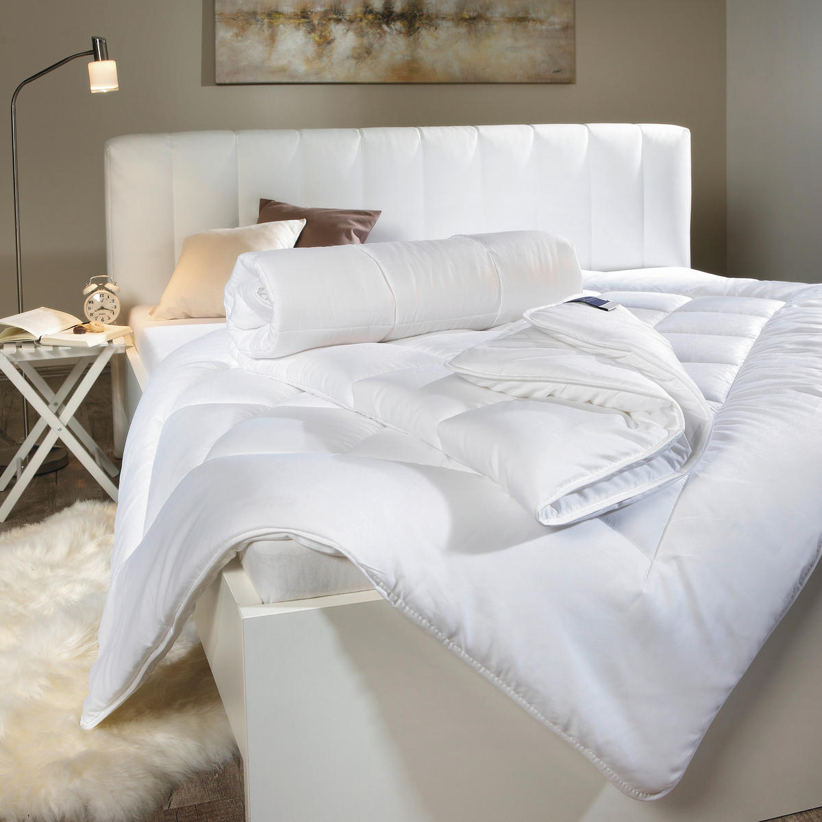 CELOLETNA PREŠITA ODEJA Classic Clean Uno 200/240 cm  - bela, Konvencionalno, tekstil (200/240cm) - Billerbeck