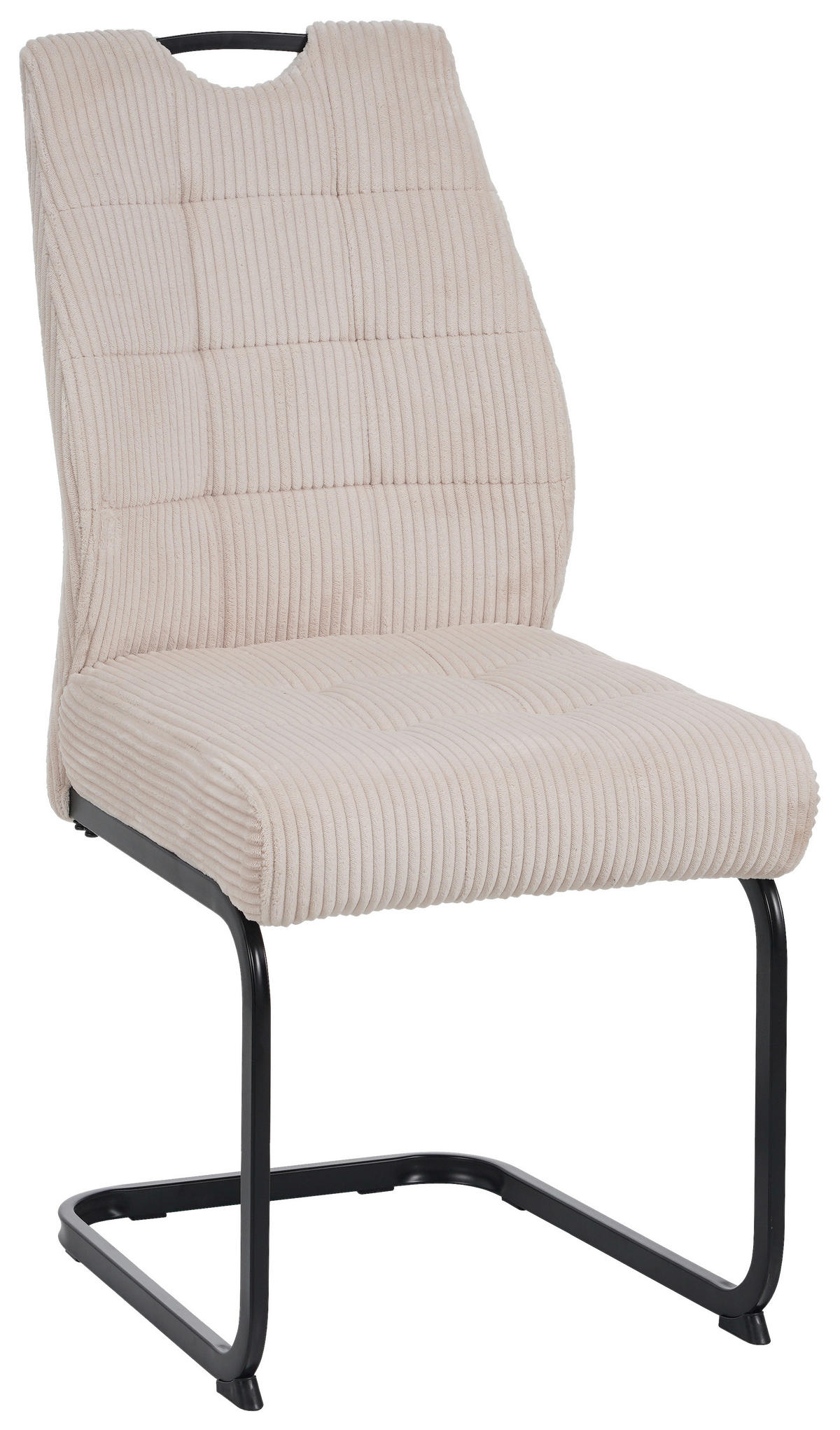 SCHWINGSTUHL  in Eisen Cord  - Beige/Schwarz, Design, Textil/Metall (46/96/61.5cm) - Carryhome