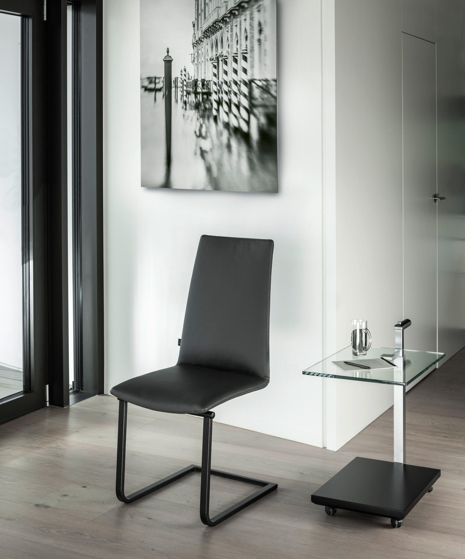 BEISTELLTISCH 52/40/54-74 cm Grau rechteckig  - Grau, Design, Keramik/Holzwerkstoff (52/40/54-74cm) - Bacher