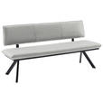 SITZBANK 140/86/60 cm  in Creme, Schwarz  - Creme/Schwarz, MODERN, Textil/Metall (140/86/60cm) - Cantus