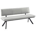 SITZBANK 140/86/60 cm  in Creme, Schwarz  - Creme/Schwarz, MODERN, Textil/Metall (140/86/60cm) - Cantus