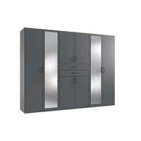 KLEIDERSCHRANK Graphitfarben  - Schwarz/Graphitfarben, Konventionell, Holzwerkstoff/Kunststoff (270/210/58cm) - P & B