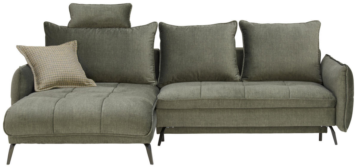 KOPFSTÜTZE - Olivgrün, Design, Textil (57/25/15cm) - Hom`in