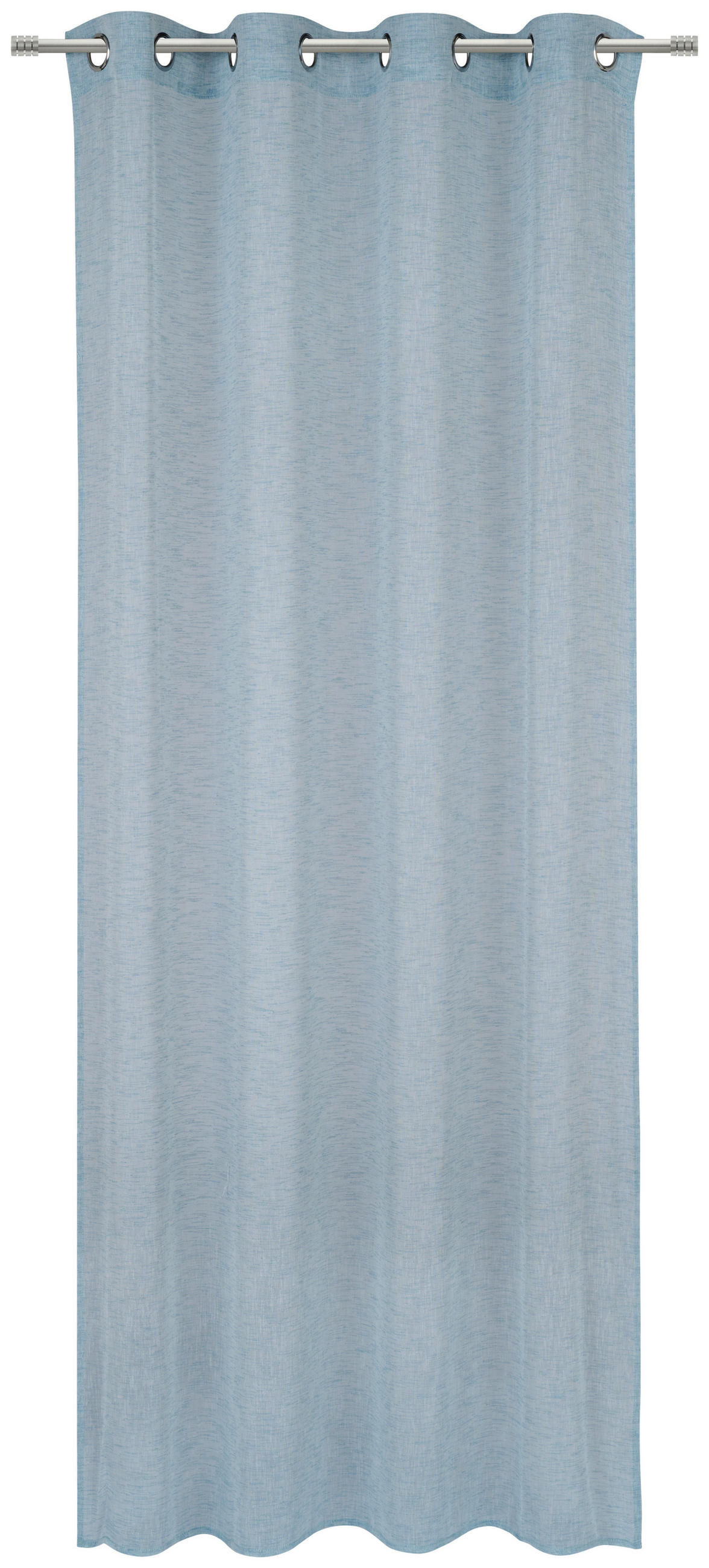 ZAVESA SA KARIKAMA plava - plava, Osnovno, tekstil (140/245cm) - Esposa