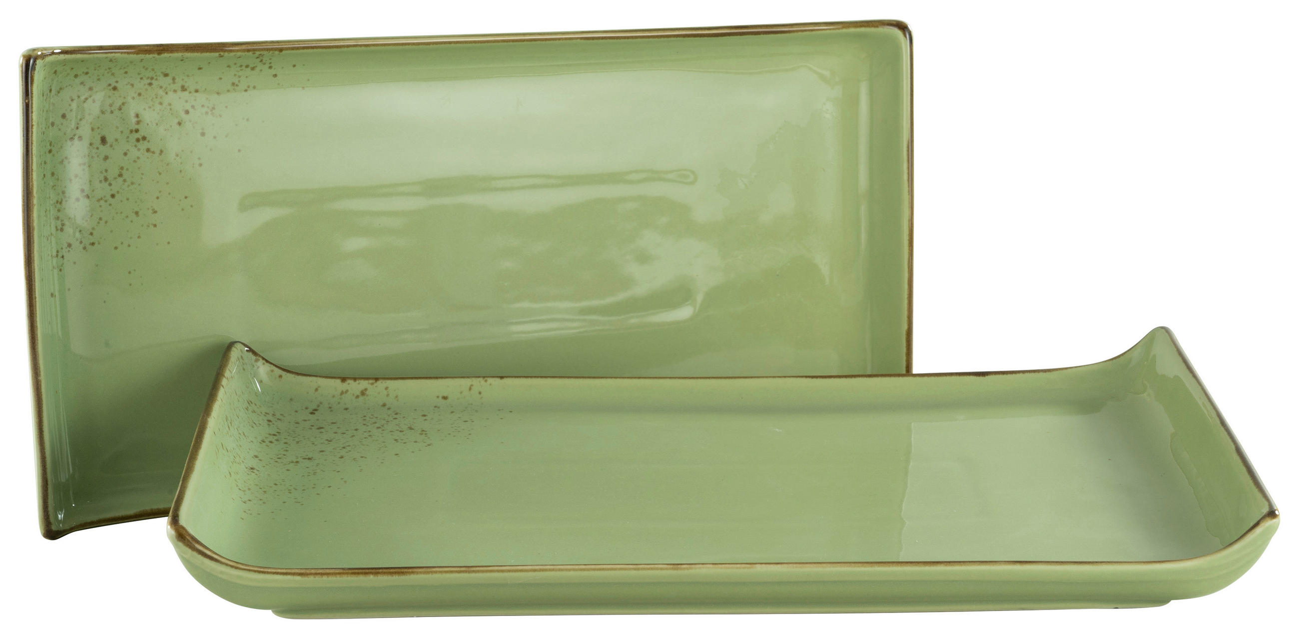SERVIERPLATTE - Grün, Trend, Keramik (16,5/33cm) - Creatable