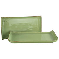SERVIERPLATTE   16,5/33 cm   - Grün, Trend, Keramik (16,5/33cm) - Creatable