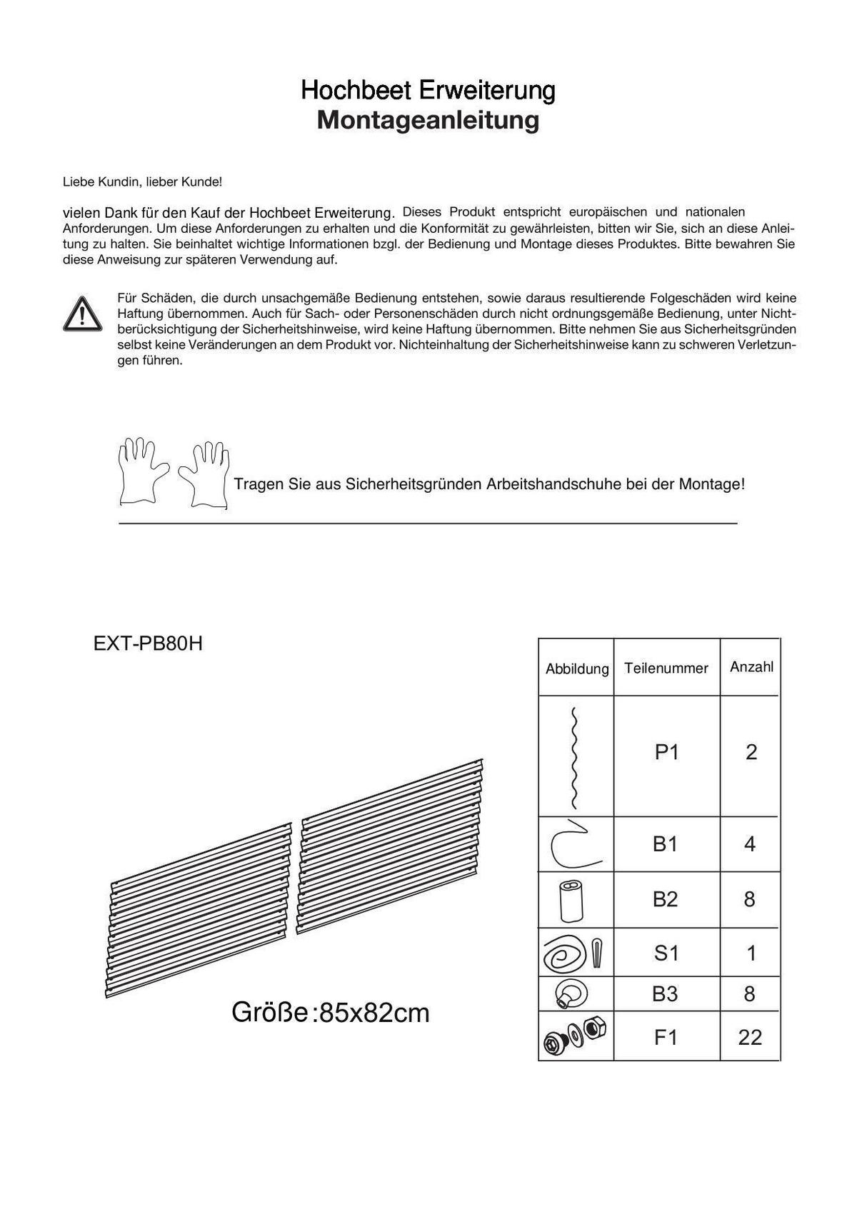 HOCHBEET  - Anthrazit, Basics, Metall (240/82/80cm) - Ambia Garden