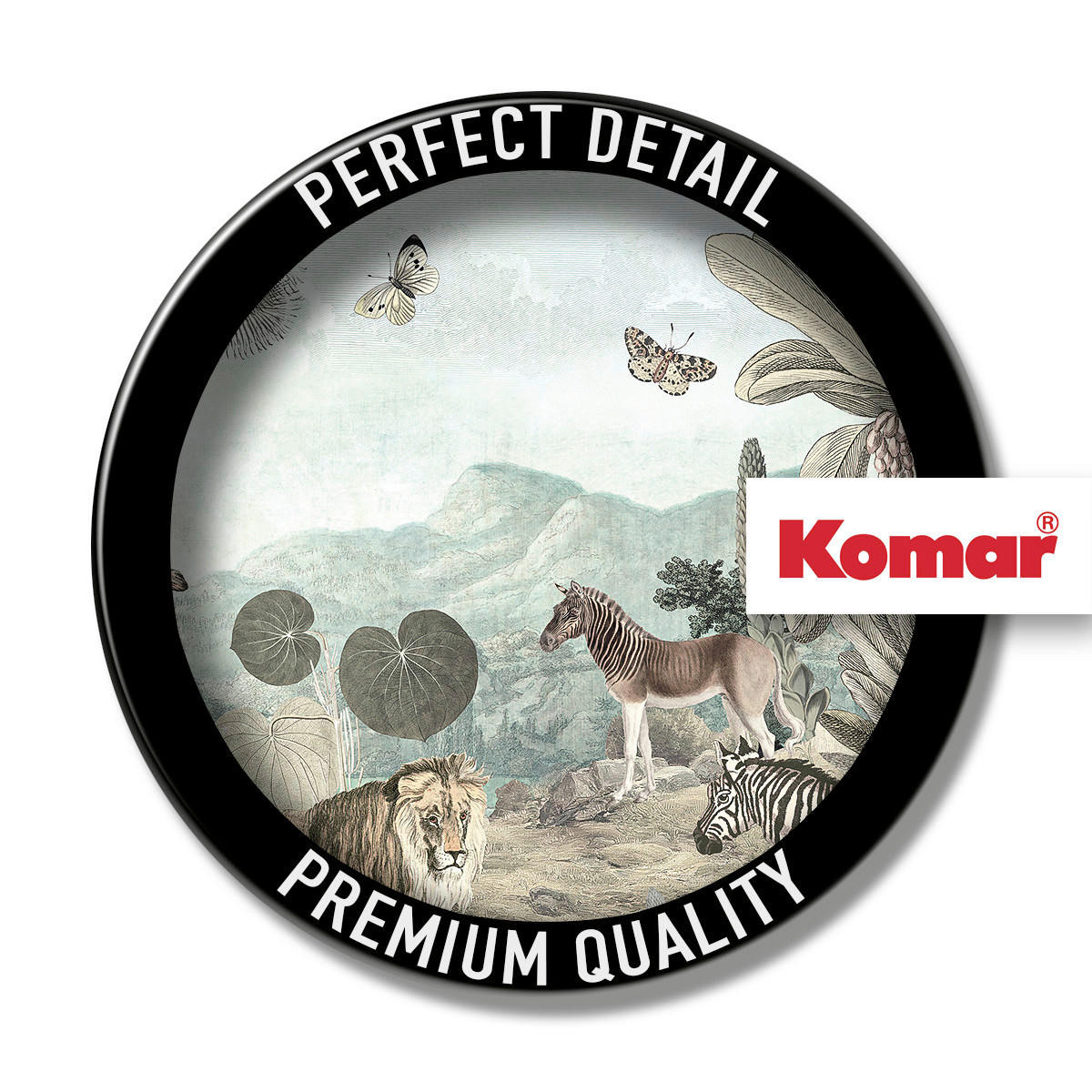 FOTOTAPET  - vit/grön, Trend, papper (125cm) - Komar