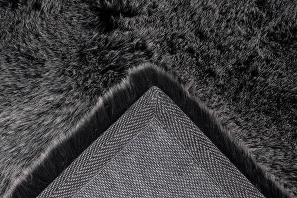 KOBEREC S VYSOKÝM VLASEM, 80/150 cm, antracitová - antracitová, Design, textil (80/150cm)