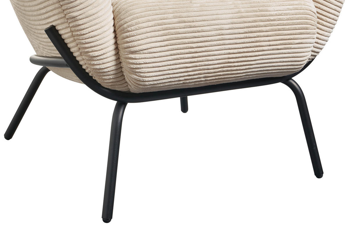 COCKTAILSESSEL in Cord Rosa  - Rosa, Design, Textil (79/71/74cm) - Lomoco
