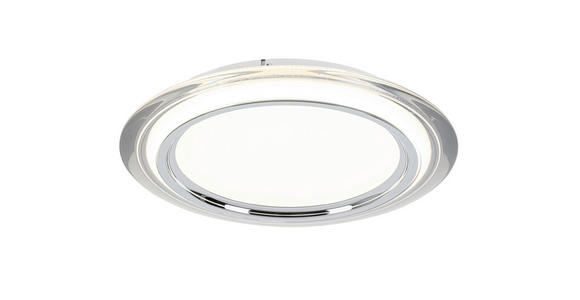 LED-DECKENLEUCHTE Macon 45/6 cm  - Chromfarben/Transparent, Design, Kunststoff/Metall (45/6cm) - Novel