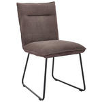 STUHL  in Eisen Feincord Metall, Textil  - Taupe/Schwarz, Design, Textil/Metall (47/87/62cm) - Johann Jakob
