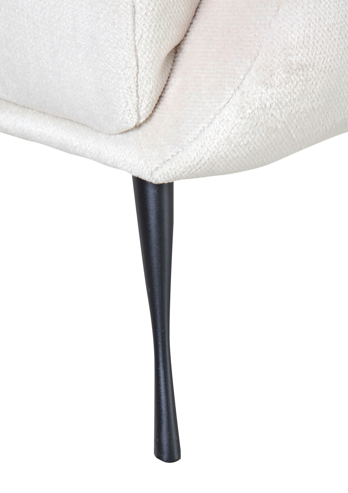 OHRENSESSEL in Flachgewebe Weiss  - Weiss/Schwarz, Trend, Textil (75/111/83cm) - Ambia Home