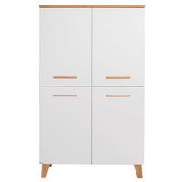 REGAL  94,8/159/39,9 cm Weiss, Eichefarben  - Weiss/Eichefarben, Konventionell, Holz/Holzwerkstoff (94,8/159/39,9cm) - Paidi