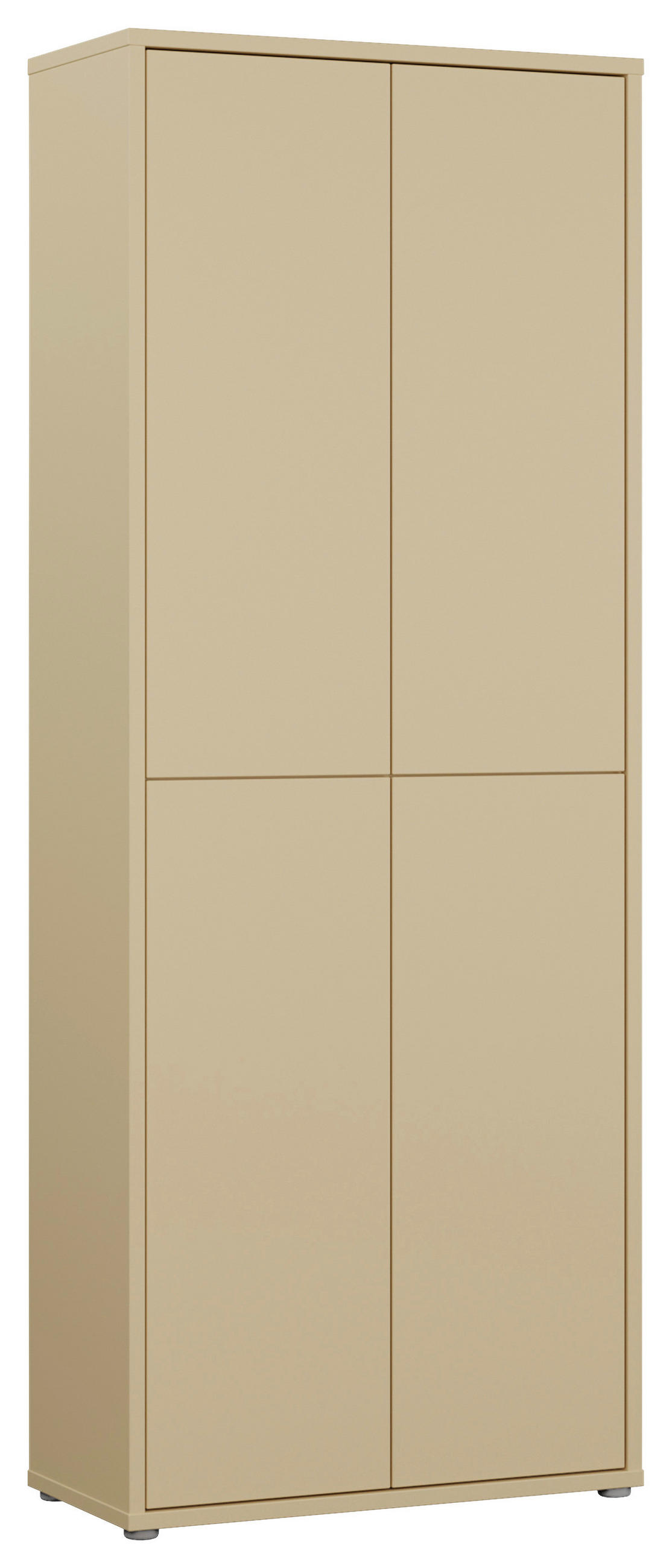 SCHUHSCHRANK Hellgelb  - Hellgelb/Grau, MODERN, Holzwerkstoff/Kunststoff (74,5/191,9/34,9cm) - Carryhome