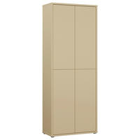 SCHUHSCHRANK Hellgelb  - Hellgelb/Grau, MODERN, Holzwerkstoff/Kunststoff (74,5/191,9/34,9cm) - Carryhome