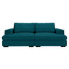 BIGSOFA in Cord Petrol  - Petrol/Schwarz, Design, Textil (223/80/158cm) - Lomoco