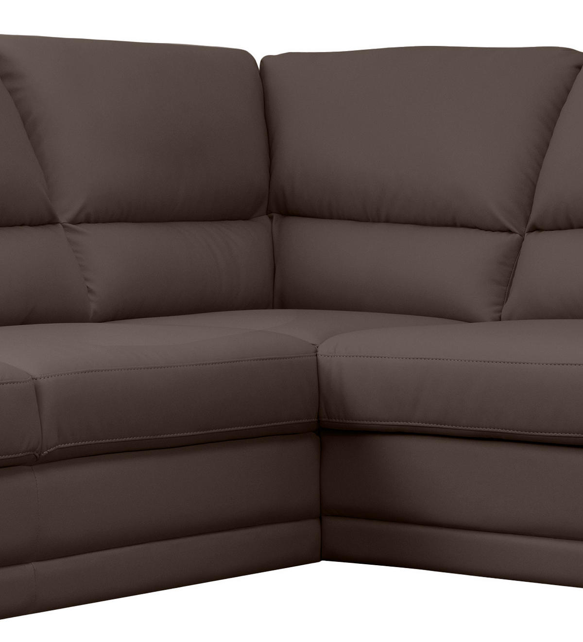 ECKSOFA in Lederlook Braun  - Braun, Design, Kunststoff/Textil (225/245cm) - Livetastic