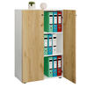 AKTENSCHRANK Weiß, Buchefarben  - Buchefarben/Weiß, Design, Holzwerkstoff (70/110/39cm) - MID.YOU
