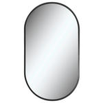 BADEZIMMERSPIEGEL 50/90/5 cm  - Schwarz, KONVENTIONELL, Glas/Kunststoff (50/90/5cm) - Linea Natura