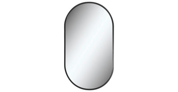 BADEZIMMERSPIEGEL 50/90/5 cm  - Schwarz, KONVENTIONELL, Glas/Kunststoff (50/90/5cm) - Linea Natura