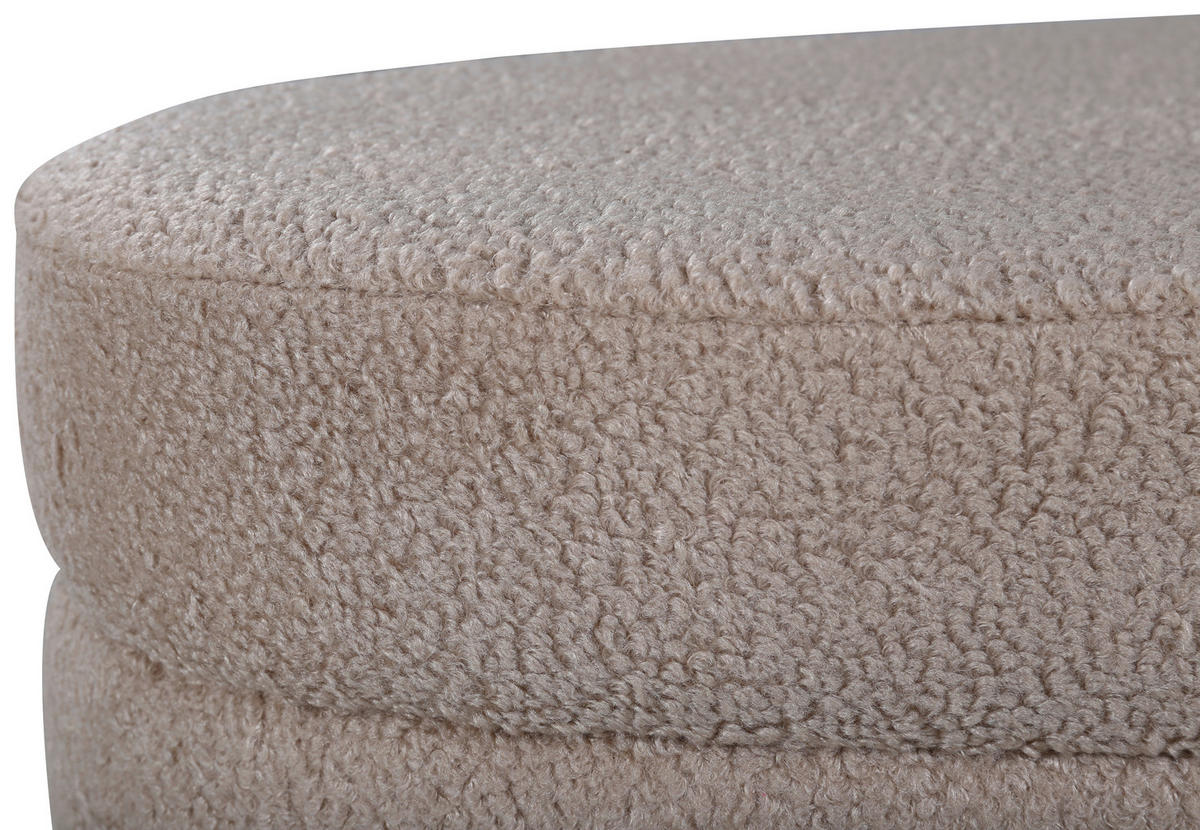 BÄNK i metall, textil svart, beige  - beige/svart, Design, metall/textil (100/41/40cm) - Livetastic