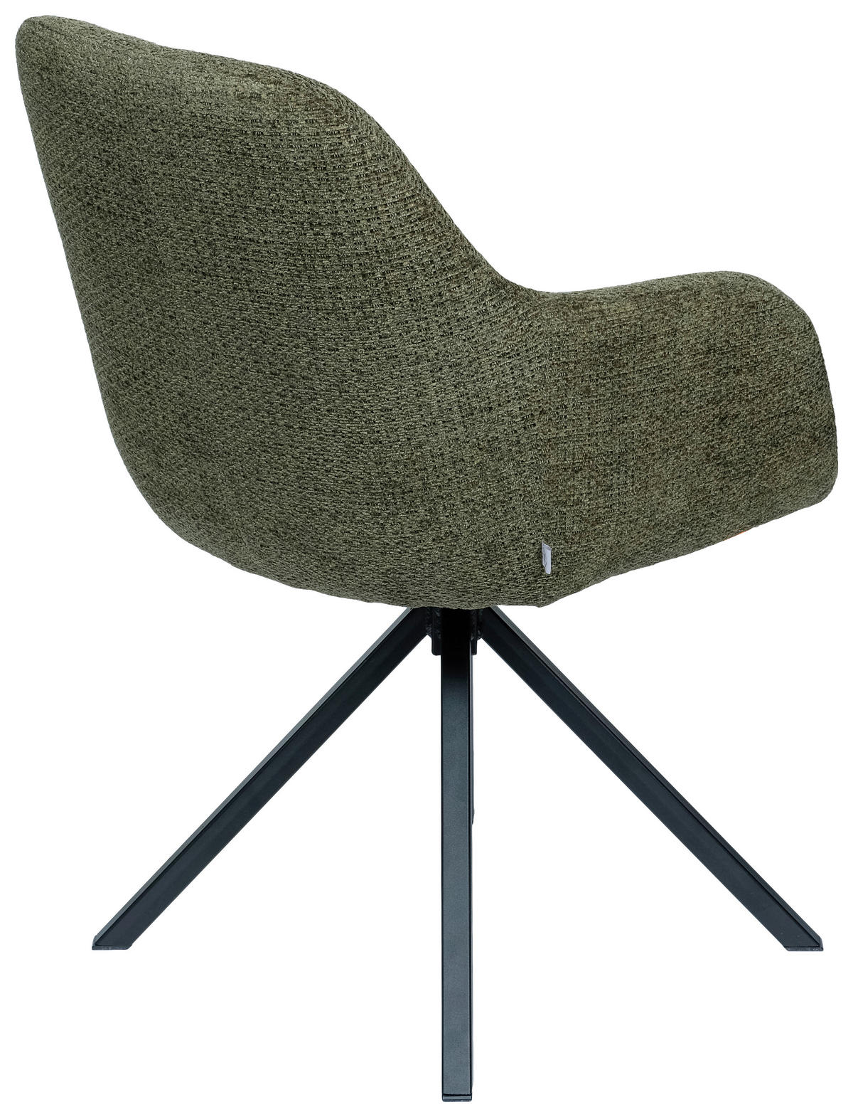 ARMLEHNSTUHL  in Stahl Chenille  - Schwarz/Grün, Design, Textil/Metall (57/85,5/65cm) - Voleo