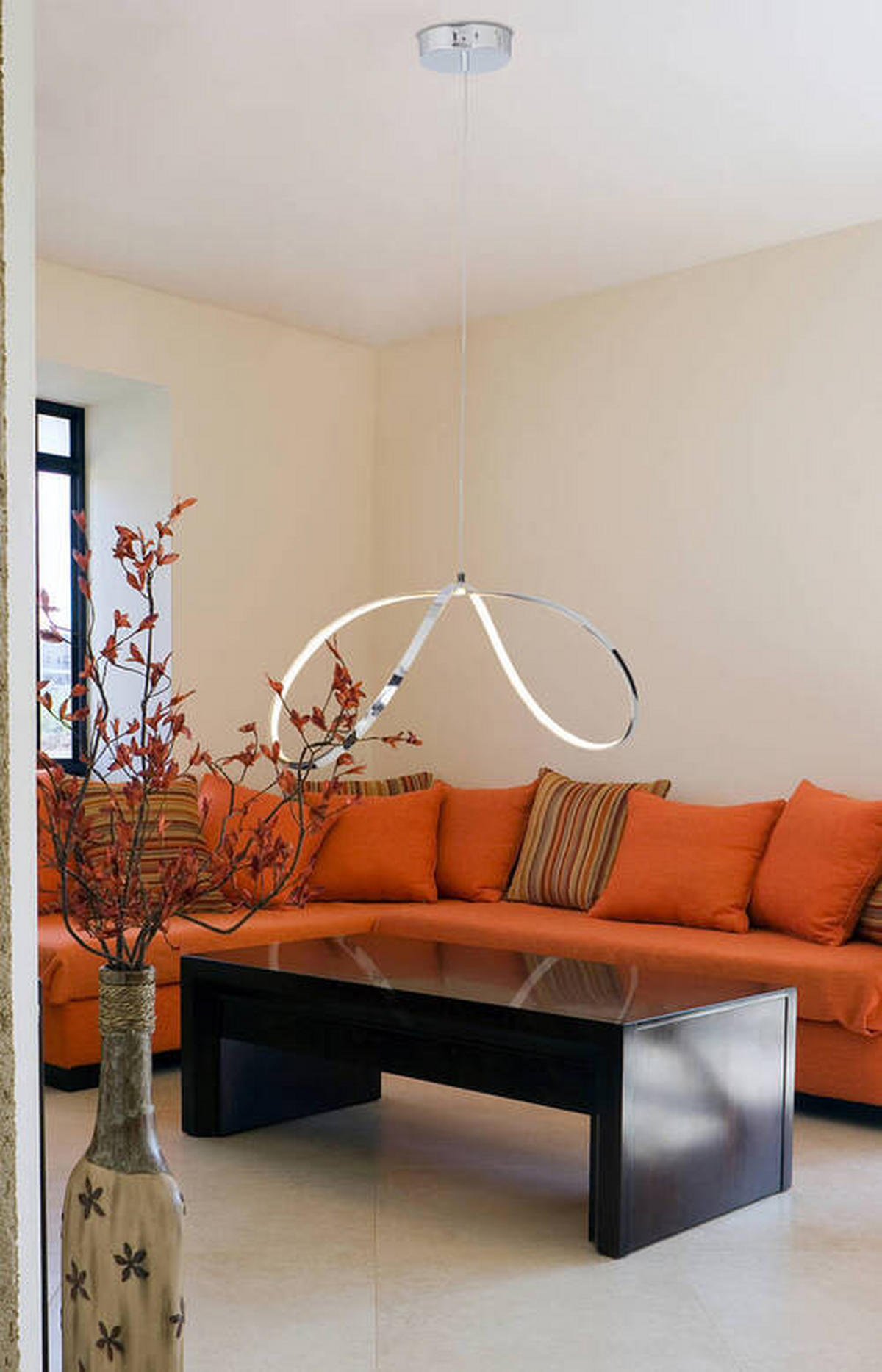 LED-HÄNGELEUCHTE LOOP LINE 72/32/120 cm   - Chromfarben, Design, Metall (72/32/120cm) - Näve