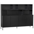BUFFET Schwarz  200/150/44 cm  - Schwarz, Design, Holz/Holzwerkstoff (200/150/44cm) - Ambia Home