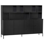 BUFFET Schwarz  200/150/44 cm  - Schwarz, Design, Holz/Holzwerkstoff (200/150/44cm) - Ambia Home